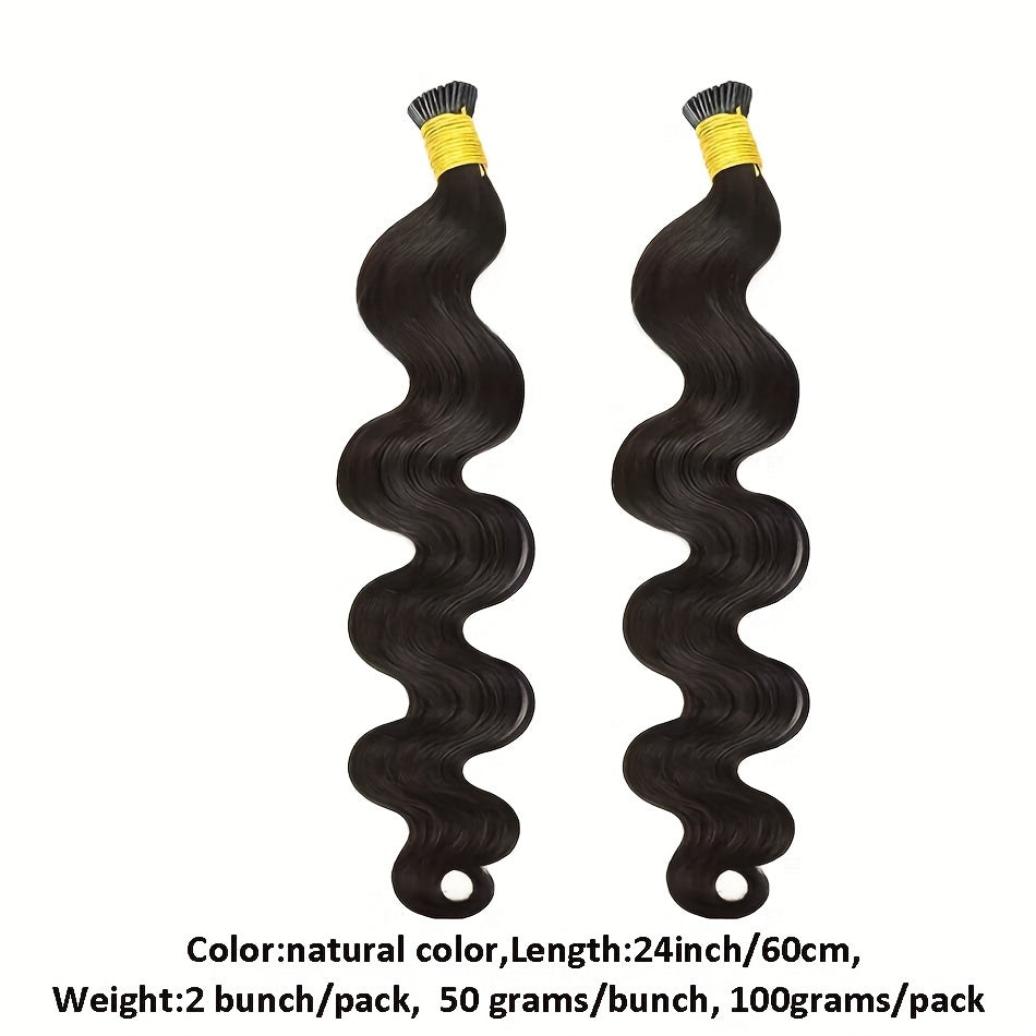 "Easy-to-Style" Luxurious Body Wave I Tip Microlink Extensions - Pre-Bonded Brazilian Remy Human Hair, Natural Wavy Look For All Women Wavy Hair Toppers For Women