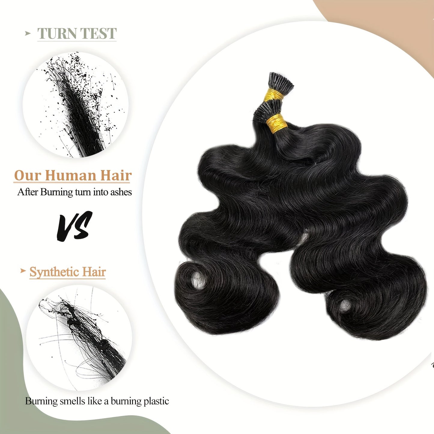 "Easy-to-Style" Luxurious Body Wave I Tip Microlink Extensions - Pre-Bonded Brazilian Remy Human Hair, Natural Wavy Look For All Women Wavy Hair Toppers For Women