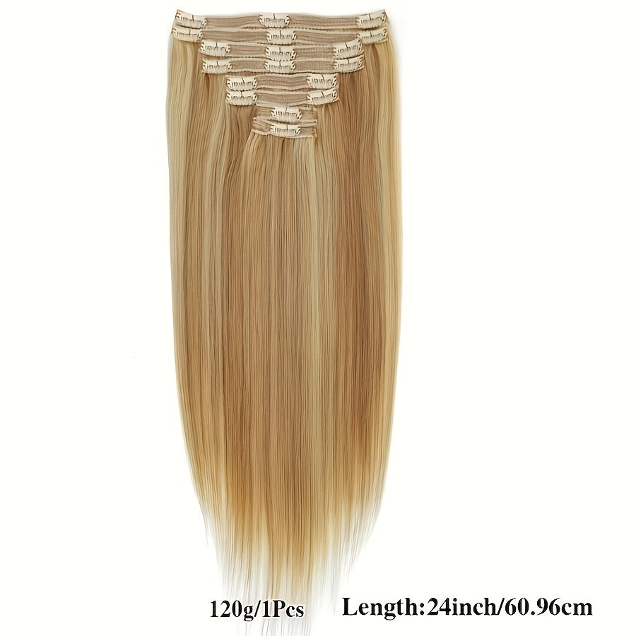 #12/613 Clip In Hair Extensions Remy Hair Clip-On HairPiece Extension Straight Clip In Human Hair Extensions For Women