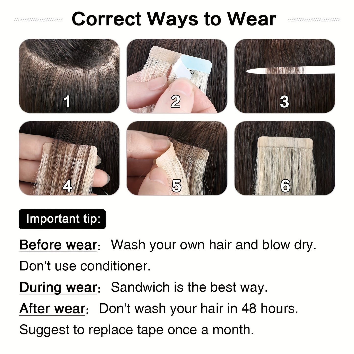 #1 Jet Black Color Tape In Hair Extensions Human Hair Silky Straight & Smooth Human Hair Seamless Skin Hair Curtains With 20pcs/pack