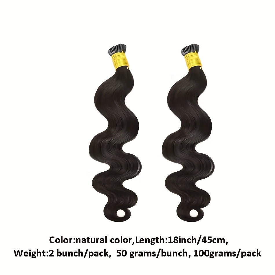 "Easy-to-Style" Luxurious Body Wave I Tip Microlink Extensions - Pre-Bonded Brazilian Remy Human Hair, Natural Wavy Look For All Women Wavy Hair Toppers For Women
