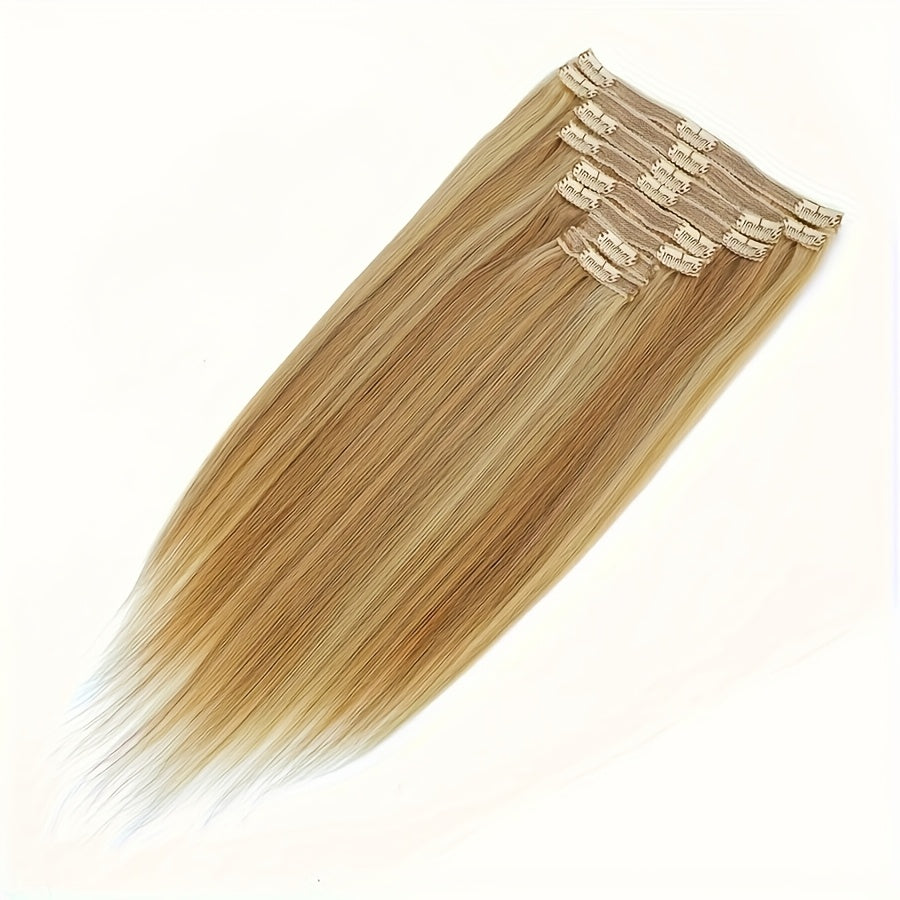 #12/613 Clip In Hair Extensions Remy Hair Clip-On HairPiece Extension Straight Clip In Human Hair Extensions For Women