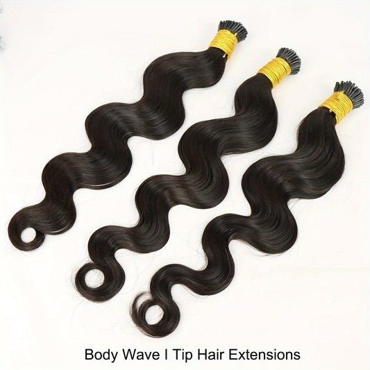 "Easy-to-Style" Luxurious Body Wave I Tip Microlink Extensions - Pre-Bonded Brazilian Remy Human Hair, Natural Wavy Look For All Women Wavy Hair Toppers For Women